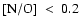$[{\rm N/O}] ~ < ~ 0.2$