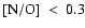$[{\rm N/O}] ~ < ~ 0.3$