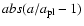 $abs(a/a_{{\rm pl}}-1)$