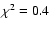 $\chi^2=0.4$