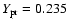 $Y_{{\rm pr}}=0.235$