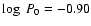 $\log~P_0=-0.90$