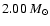 $2.00~M_{\odot}$