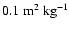 $0.1~\rm {m^2~kg^{-1}}$