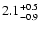 $\rm 2.1^{+0.5}_{-0.9}$