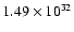 $1.49\times 10^{32}$