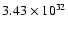 $3.43\times 10^{32}$