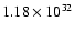 $1.18\times 10^{32}$