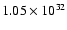 $1.05\times 10^{32}$