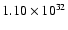 $1.10\times 10^{32}$