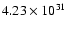 $4.23\times 10^{31}$