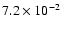 $7.2\times 10^{-2}$