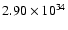 $2.90\times 10^{34}$