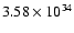 $3.58\times 10^{34}$
