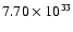 $7.70\times 10^{33}$