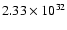 $2.33\times 10^{32}$