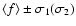 $\langle f \rangle \pm \sigma_1 (\sigma_2)$