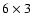 $6\times3$