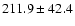 $211.9 \pm 42.4 $