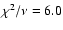 $\chi^2/\nu = 6.0$