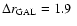 $\Delta r_{\rm GAL} = 1.9~$