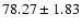$78.27 \pm 1.83$