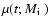 $\mu(t;\mbox{$M_{\rm i}$ })$
