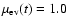 $\mu_{\rm ev}(t)=1.0$