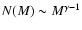 $N(M)\sim M^{\gamma-1}$