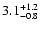 $\rm 3.1^{+1.2}_{-0.8}$
