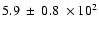 $5.9~ \pm~ 0.8~\times 10^2$