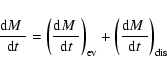 \begin{displaymath}\frac{{\rm d}\mbox{$M$ }}{{\rm d}t}= \left(\frac{{\rm d}\mbox...
... +
\left(\frac{{\rm d}\mbox{$M$ }}{{\rm d}t}\right)_{\rm dis}
\end{displaymath}