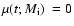 $\mbox{$\mu(t;M_{\rm i})$ }=0$