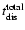 $t_{\rm dis}^{\rm total}$