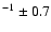 $^{-1} \pm0.7$