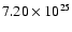 $7.20\times 10^{25}$