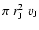 $\pi~r_{\rm J}^2~v_{\rm J}$