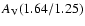 $A_{\rm V}(1.64/1.25)$