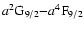 $a^2{\rm G}_{9/2}{-}a^4{\rm F}_{9/2}$