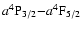 $a^4{\rm P}_{3/2}{-}a^4{\rm F}_{5/2}$