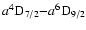 $a^4{\rm D}_{7/2}{-}a^6{\rm D}_{9/2}$