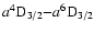 $a^4{\rm D}_{3/2}{-}a^6{\rm D}_{3/2}$