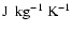 ${\rm J~~kg^{-1}~K^{-1}}$