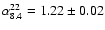 $\alpha_{8.4}^{22} = 1.22
\pm 0.02$