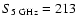 $S_{\rm 5~GHz} = 213$