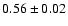 $0.56 \pm 0.02$
