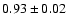 $0.93 \pm 0.02$