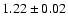 $1.22 \pm 0.02$