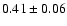 $0.41 \pm 0.06$