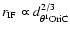 $r_{\rm IF} \varpropto d_{\theta^{1} \rm Ori C}^{2/3}$